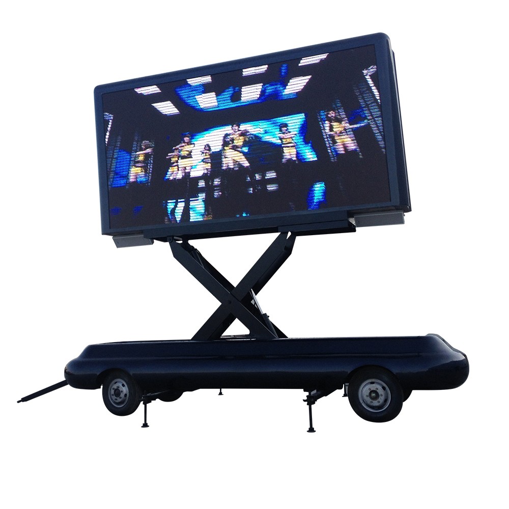 Remolque de pantalla LED a todo color para exteriores